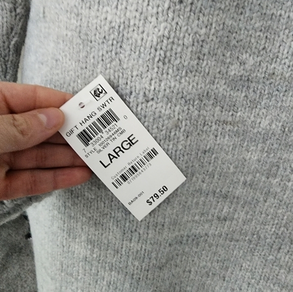 Charter Club Open Front Cardigan Sweater with front pockets and Heart pr… - Picture 8 of 8